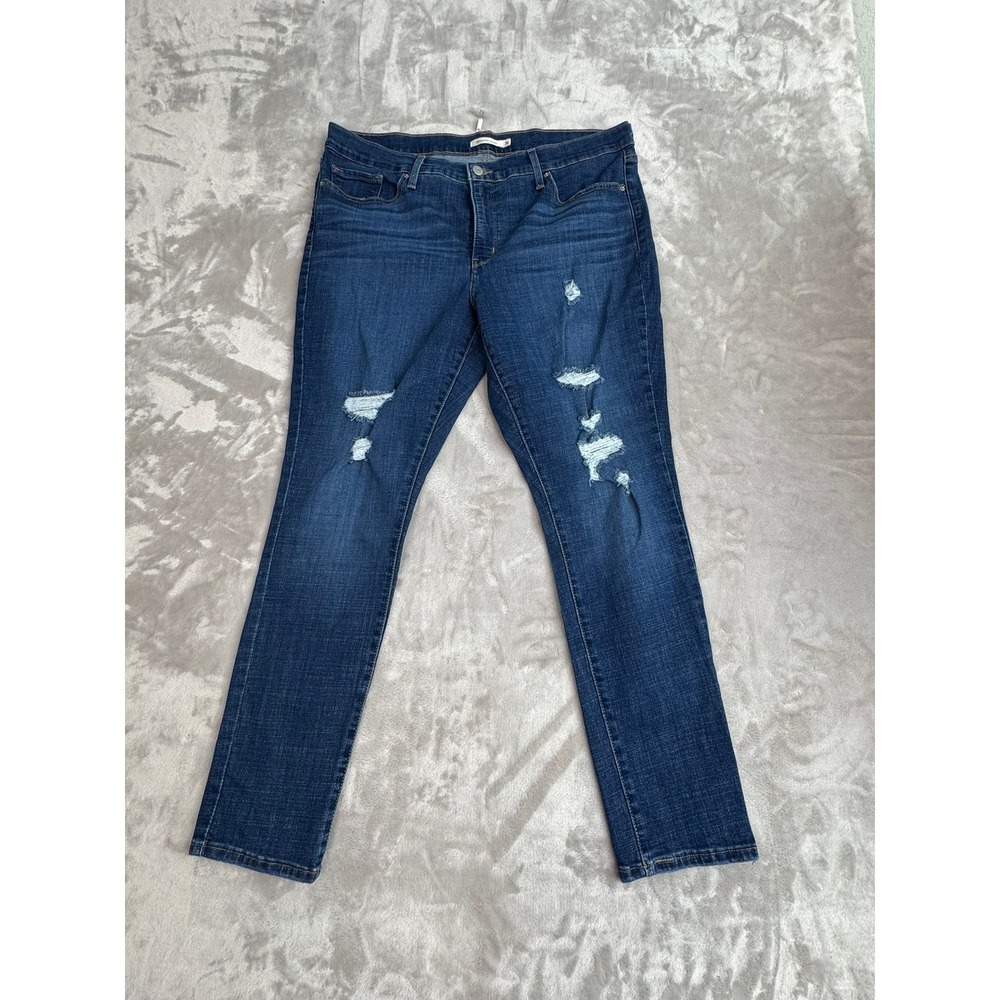 Levi's 311 Shaping Skinny Jeans‎ Dark Wash Distressed Women's Size 34